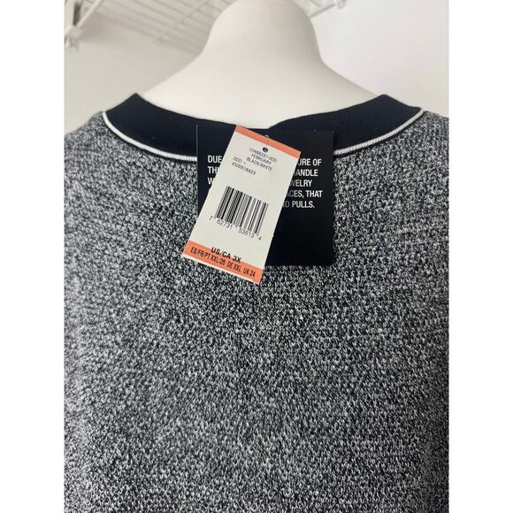 Jones New York Gray and Black Knitted Sleeveless Top 3X NWT - Picture 9 of 11